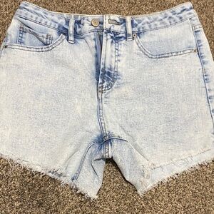 Vanilla Star Light Wash Denim Shorts